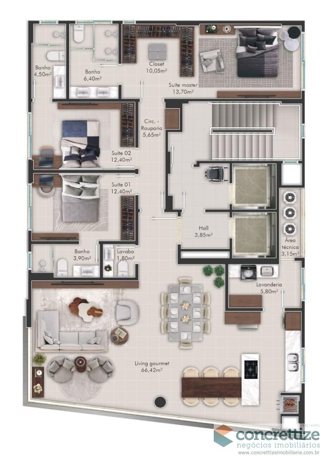 Apartamento, 3 quartos, 165 m² - Foto 5